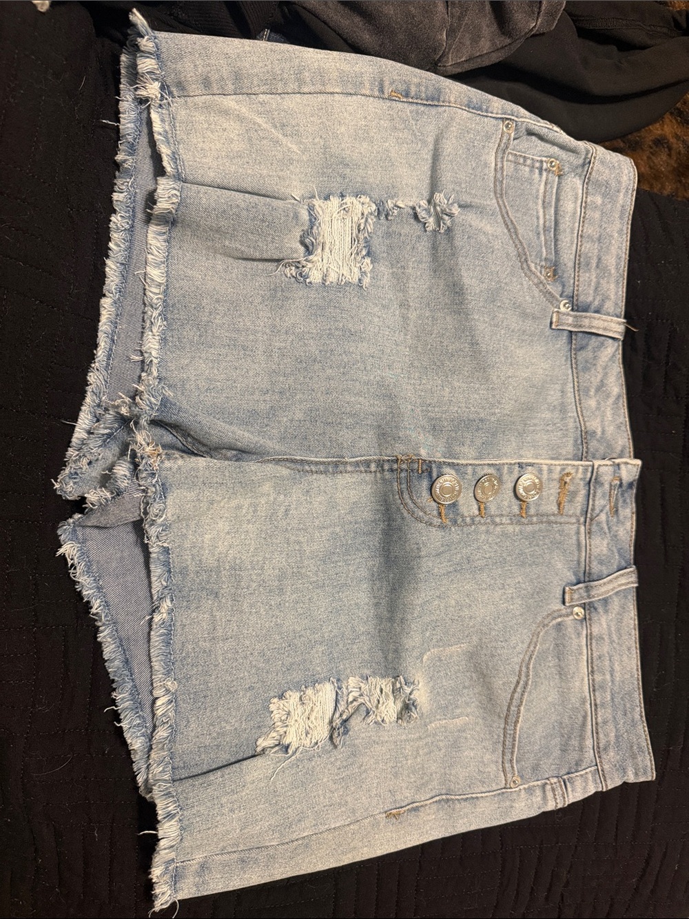 Forever 21 Plus Size High-Rise Blue Jean Stretch shorts